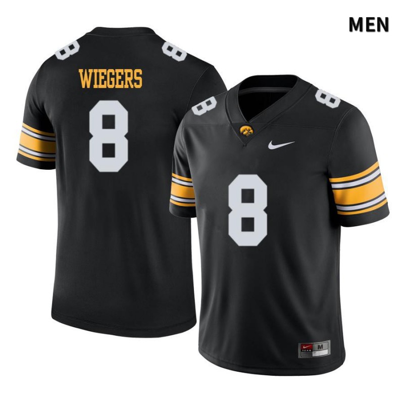 Men's Iowa Hawkeyes NCAA #8 Tyler Wiegers Black Authentic Nike Alumni Stitched College Football Jersey VG34V84SF